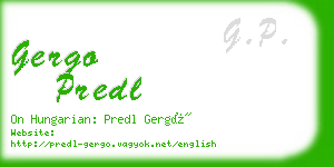 gergo predl business card